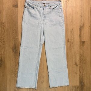 Women’s J. Crew Light Wash Blue Slim Wide Leg Jeans size 32